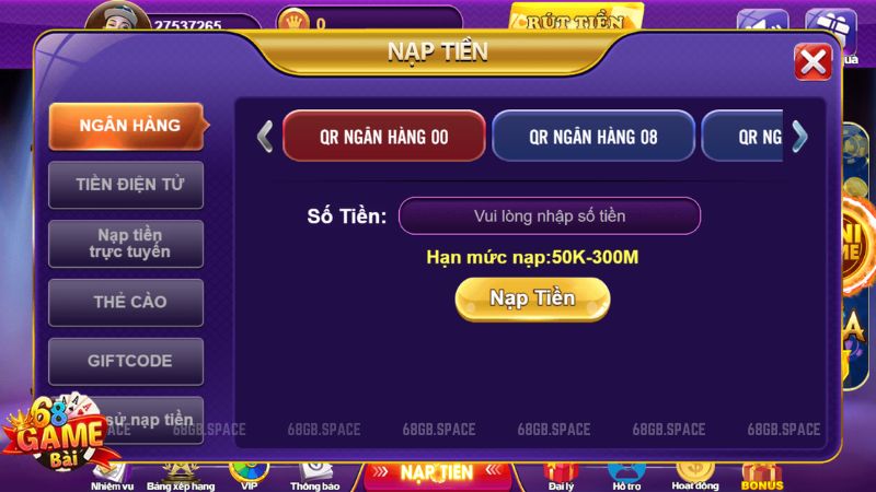 Game bài Tiến Lên Miền Nam tại 68 Game Bài: Sát phạt cùng cao thủ 4 Hướng dẫn rút tiền 68 game bài