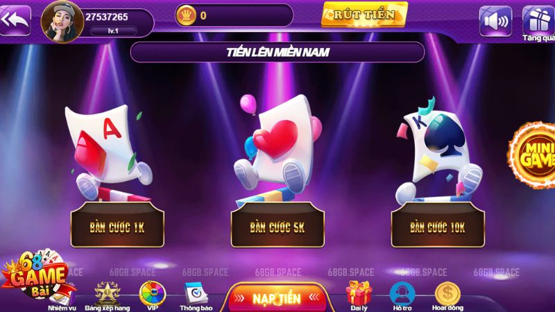 Game bài Tiến Lên Miền Nam tại 68 Game Bài: Sát phạt cùng cao thủ 2 Tiến lên miền nam 68 game bài